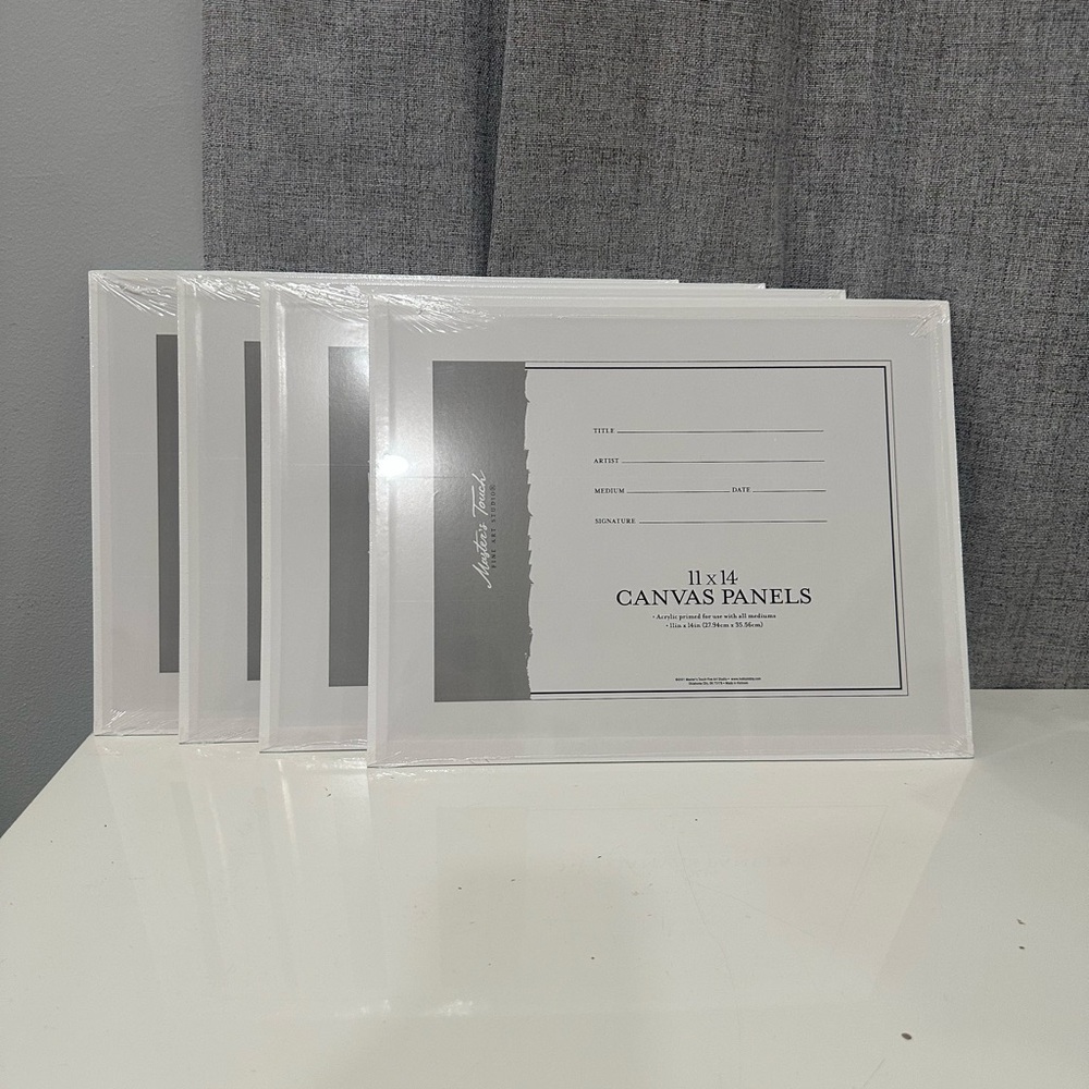 Master’s touch fine art studio 11x14 Canvas Panels Set of 4. NWT.